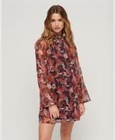Superdry Womens Print Flare Sleeve Mini Dress Size 8 - 8 Regular
