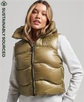 Superdry Womens Shine Quilt Cropped Padded Gilet - 14 Regular