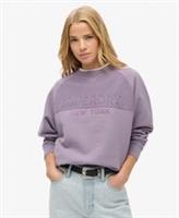 Superdry Womens Sport Luxe Panelled Loose Crew Sweatshirt - 14 Regular