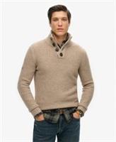 Superdry Mens Chunky Knit Button Neck Jumper Size Xxl - XXL Regular