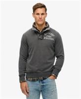 Superdry Mens Vintage Athletic Half Button Jumper - S Regular
