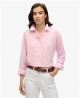 Superdry Womens Casual Linen Boyfriend Shirt - 12 Regular