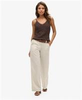 Superdry Womens Linen Low Rise Pants - 12 Regular