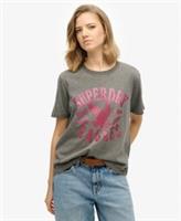 Superdry Womens Embellished Varsity Relaxed T-Shirt - 12 Regular