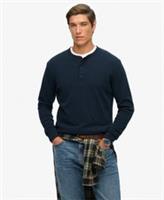 Superdry Mens Vintage Logo Mid Weight Long Sleeve Half Button - S Regular