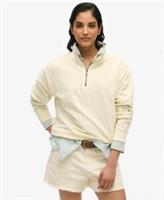 Superdry Womens Velour Half Zip Sweatshirt - 14 Regular
