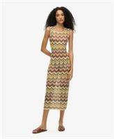Superdry Womens Zig Zag Knit Midi Dress Size 16 - 16 Regular