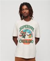 Superdry Mens Travel Postcard Graphic T-Shirt Size L - L Regular