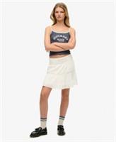 Superdry Womens Ibiza Lace Mix Mini Skirt Size 16 - 16 Regular