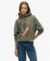 Superdry Womens Neo Trad Tattoo Relaxed Hoodie - 8 Regular