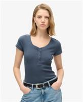 Superdry Womens Essential Button Down Short Sleeve Top - 16 Regular