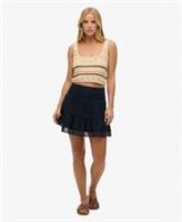 Superdry Womens Ibiza Lace Mix Mini Skirt - 16 Regular