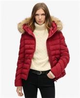 Superdry Womens Fuji Faux Fur Hooded Padded Jacket - 8 Regular