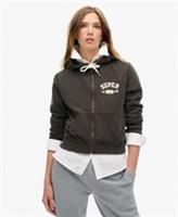Superdry Womens Athletic Essentials Relaxed Crop Zip-Hoodie - 14 Regular