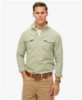 Superdry Mens The Merchant Store- Linen Blend Work Shirt - L Regular