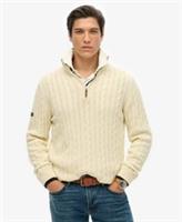 Superdry Mens Cotton Classic Cable Half-Zip Jumper - L Regular