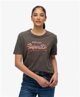 Superdry Womens Embellished Vintage Logo Relaxed T-Shirt - 10 Regular