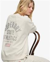 Superdry Womens Athletic Essentials Printed Crew Sweatshirt - 8 Regular