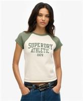 Superdry Womens Athletic Essentials Raglan Cap Sleeve T-Shirt - 14 Regular