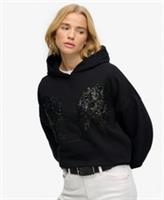 Superdry Womens Tattoo Embellished Oversized Hoodie - 8 Regular