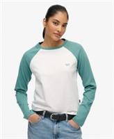 Superdry Womens Essential Logo Long Sleeve Baseball Top - 14 Regular