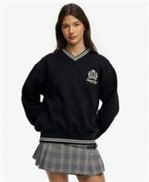 Superdry Womens Country Club Crest V-Neckline Sweatshirt - 8 Regular