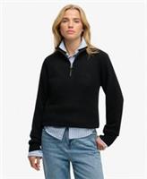 Superdry Womens Essential Half Zip Knit Jumper - 12 Regular