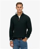 Superdry Mens Organic Cotton Classic Cable Half-Zip Jumper Size L - L Regular