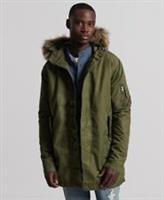 Superdry Mens Service Faux Fur Trim Parka Coat Size S - S Regular