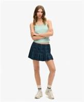 Superdry Womens Check Pleat Mini Skirt - 14 Regular