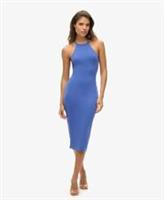 Superdry Womens Halter Neck Strappy Back Midi Dress - 12 Regular