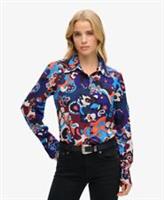 Superdry Womens Printed Fitted 70S Shirt - 10 Regular