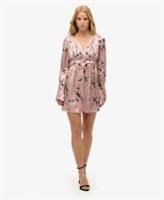 Superdry Womens Flare Sleeve Jacquard Mini Dress - 8 Regular