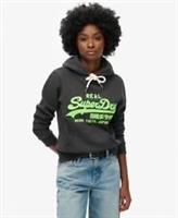 Superdry Womens Neon Vintage Logo Embroidered Graphic Hoodie - 10 Regular