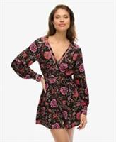 Superdry Womens Printed V-Neck Mini Tea Dress - 10 Regular