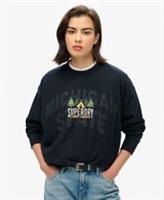 Superdry Womens Travel Souvenir Loose Crew Sweatshirt - 10 Regular