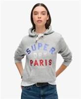 Superdry Womens Glitter Graphic Logo Hoodie - 12 Regular