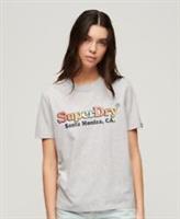 Superdry Womens Rainbow Logo Relaxed Fit T-Shirt - 10 Regular