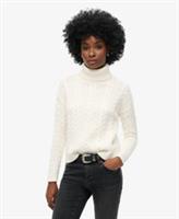 Superdry Womens Drop Shoulder Cable Roll Neck Jumper Size 14 - 14 Regular