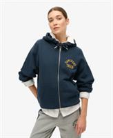 Superdry Womens College Logo Boyfriend Zip Hoodie - 10 Regular
