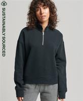 Superdry Womens Organic Cotton Vintage Logo Henley Sweatshirt - 10 Regular