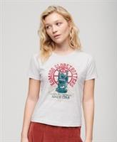 Superdry Womens Superdry Womens X Komodo Globetrotter Fitted T-Shirt - 14 Regular