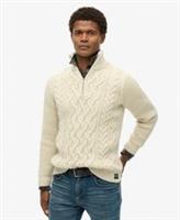 Superdry Mens Jacob Cable Knit Half Zip Jumper Size M - M Regular