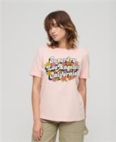 Superdry Womens 70'S Floral Script Logo T-Shirt Size 8 - 8 Regular
