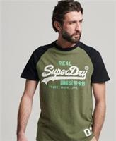 Superdry Mens Organic Cotton Vintage Logo Raglan T-Shirt Size S - S Regular