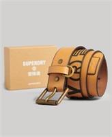 Superdry Mens Embossed Leather Belt Gift Box - XL Regular