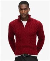 Superdry Mens Vintage Jacob Cable Knit Half Zip Jumper - XXL Regular