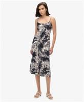 Superdry Womens Printed Button-Up Cami Midi Dress - 8 Regular