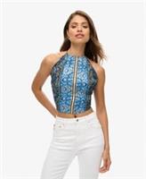Superdry Womens Paisley Print Halter Top - 12 Regular