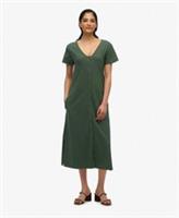 Superdry Womens Short Sleeve Button Through Jersey Midi Dress - 8 Regular